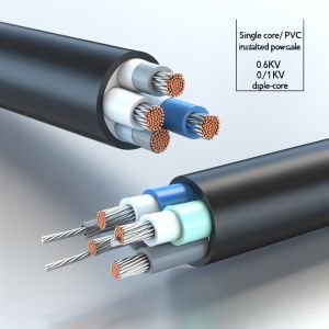 China Single Core/Multi Core PVC Insulated Power Cable with Rated Voltage of 0.6/1kV and Varies Conductor Size on sale