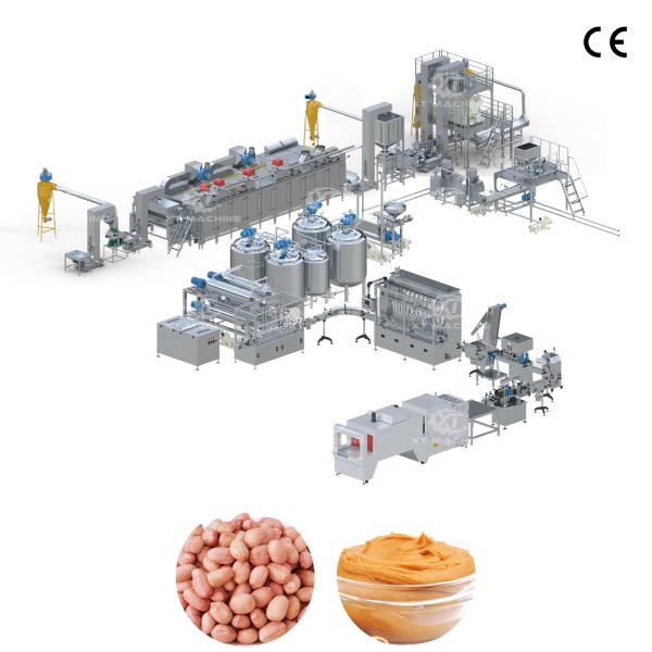 Quality High Automation Peanut Butter Processing Plant Easy Of Operation By PLC Control 2000kg/h wholesale