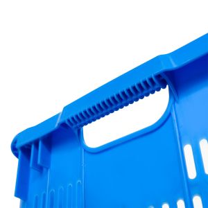 Convenient Handle Mesh Style Plastic Nestable Basket for Vegetable and Fruit