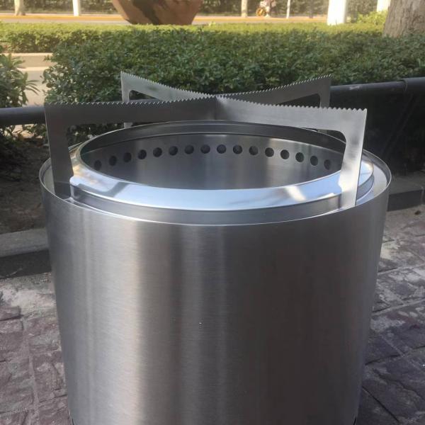 Camping 14 Inches Ound Fire Pit BBQ 304 Stainless Steel Smokeless Stove