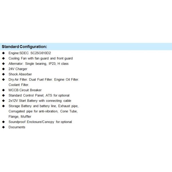320KW SDEC Engine Diesel Generator