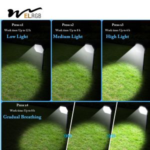 48LEDs 108 LEDs Solar Powered Landscape Lights 4 Light Modes
