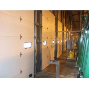 Metal Insulated Sectional Doors Overhead Sliding Roller Vertical Lifting For