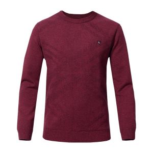 Custom Logo Round Neck Knit Pullover Sweater Customizable Plain long Sleeve