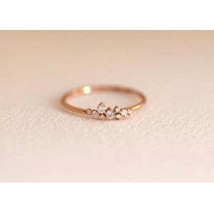 China Solid 14K Real Diamond Jewellery Ring Brilliant Cut ODM For Anniversary on sale