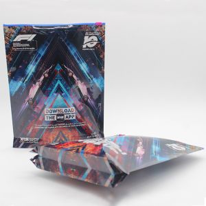 China HACCP Flat Bottom Plastic Bags 4oz Resealable Pouch Packaging on sale