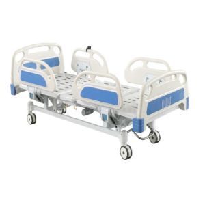 China ICU Ward Room Three Function Electric Hospital Beds Blue White on sale