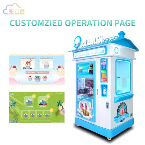 Coin Operated Ice Cream Vending Machine Automatic With 28L Cup Capacity / SDK