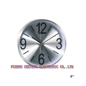 Cheap Silver high quality new design round shape wall clock models for sale