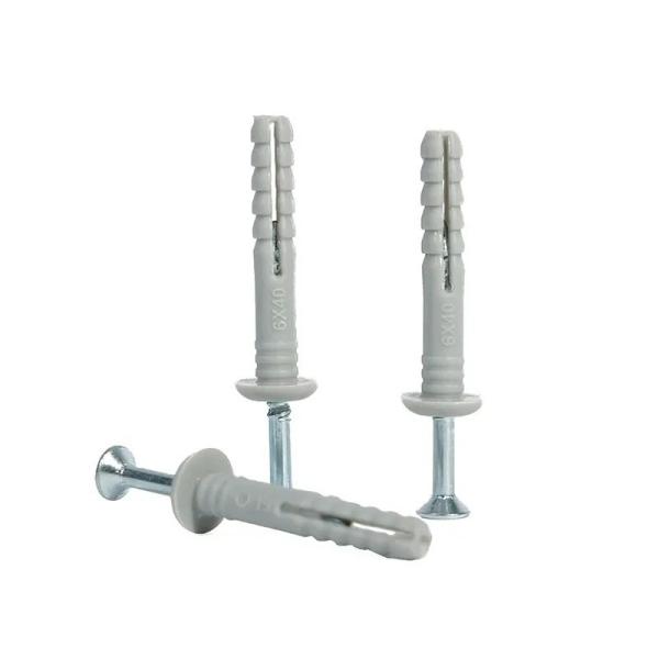 Nylon Expansion Plastic Anchor Screw With Corrosion Resistance Load Capacity For