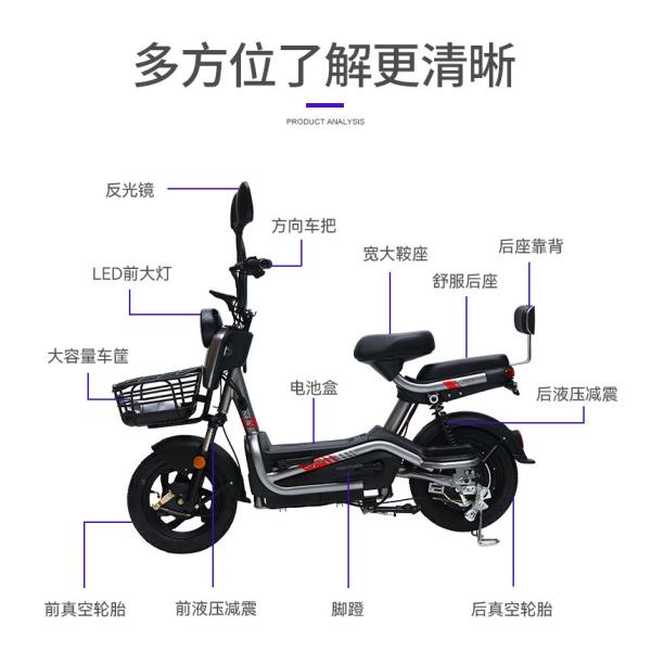 ELECTRIC VEHICLE WITH REMOTE CONTROL KEY TWO-PERSON ELECTRIC BICYCLE NEW BATTERY CAR