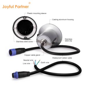 2W LED Recessed Light DC24V Step Lights Warm White IP65 Waterproof Wall Light