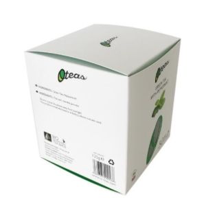 Foldable Custom Paper Cardboard Tea Packaging Box CMYK 4 Colors Printing