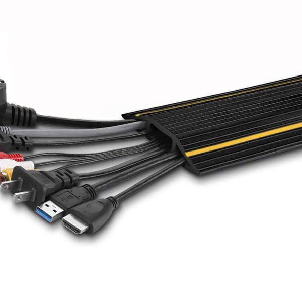 Quality 30-90 Shore Hardness Floor Cable Protector Rubber Duct Cord Cover for Customers' Designs wholesale