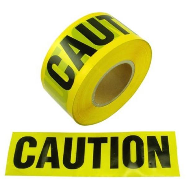 Quality Plastic Barrier Tape  Custom Printed Logo Yellow Caution Tape PE Waterproof Non-Adhesive Tape  for Warning wholesale
