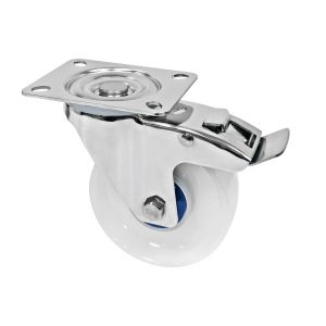 Medium Duty 304 Stainless Steel Casters White PA Casters 150-200KG Load Capacity