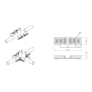 H-4 Chrome Plating Lean Pipe Connector / Pipe Joint / Lean Pipe Fittings