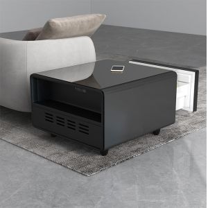 Smart Coffee Table Red Wine Cooler Refrigerator with 3D Printing Glass Door