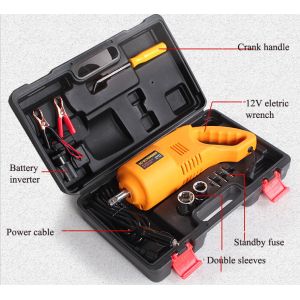 portable 12V electric impact wrench and wheel spanner for loosen tyre screw