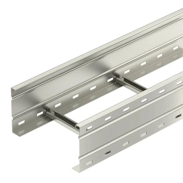 Quality Customizable Silver Steel Ladder Type Cable Tray Wall Mounted for Fire Resistant Cable Management wholesale