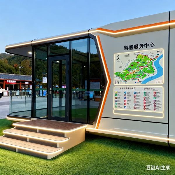 Smart Capsule House with Laminated Tempered Glass Fence Broken Bridge Aluminum