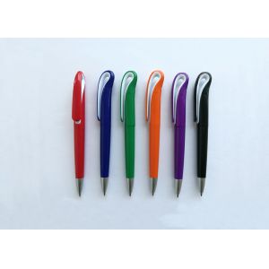 Plastic click swan Ball Point Pen with customized logo or silk printing for