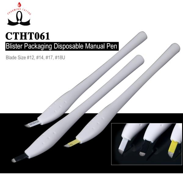 EO Gas Sterilized Manual Eyebrow Tattoo Pen Blister Packing / Microblading Hand Tool