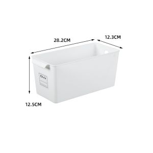 Plastic box sundries storage basket useful bin with label