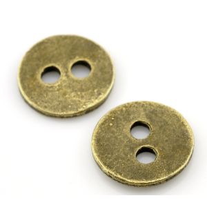 Ancient bronze&Ancient Silver Metal Jeans Shirt Button Retro Engraved Patterns