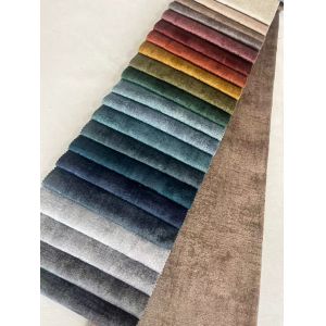 Blue Embossed Polyester Fabric Velvet Upholstery Fabric For Sofa