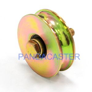 4 Inch Sliding Gate Wheels U Type Grooved Roller With Bolts And Nuts
