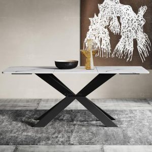 OEM 150*75cm SS Dining Tables Marble Dinning Chairs