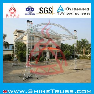 Cheap wedding arc-roof truss display, aluminum stage trussing, concert truss. for sale