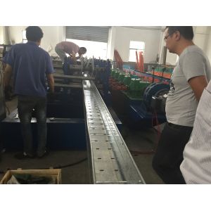 PLC Touch Screen Control Cable Tray Roll Forming Machine Cable Tray Making