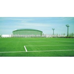 Green Football Artificial Turf Dtex 11200 WIth CPP+LENO Backing And SBR Latex