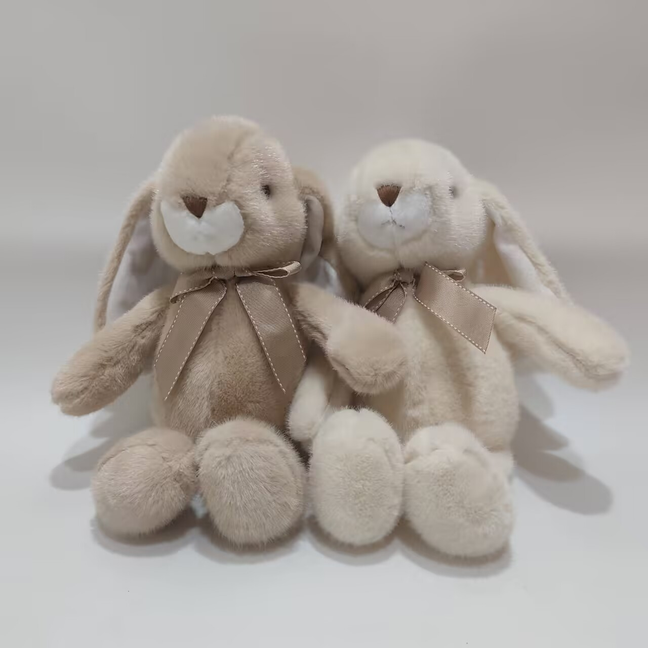 2 Assorted Sitting Lop-Ear Rabbit Plush Toys Soft & Cute Stuffed Bunny for baby
