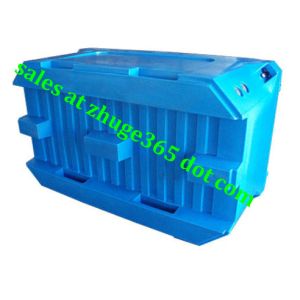 Rotomolded 1500Liter Blue Insulated Fish Container Seafood Processing Insulated