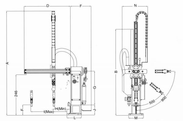 Swing Arm Robot Interface For Plastic Machine CNC Precision Process CE Standard