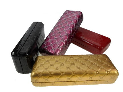 Quality plastic light weight shiny eyewear carrying cases wholesale
