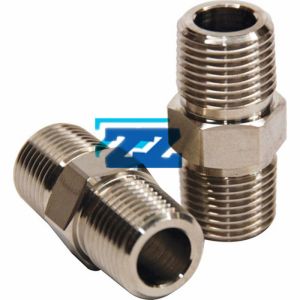 High Precision 3 / 4 " Sch 80 NPT Hex Nipple , A182 F316 Male Threaded Nipple