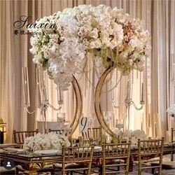 Cheap Wedding Event centerpiece White display flower stand for table decoration