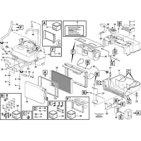 VOE15073261 15073261 Air A/C Blower Fan Motor KOMATSU Dump Truck Spare Parts For L90F L90G L120G