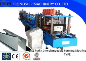 Cheap C Z Purlin Forming Machine With PLC Control System , Purlin Roll Forming Machine for sale