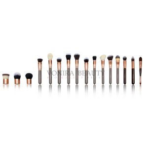 Custom Private Label Full Line Vonira Makeup Brush Collection with Rosy Gold