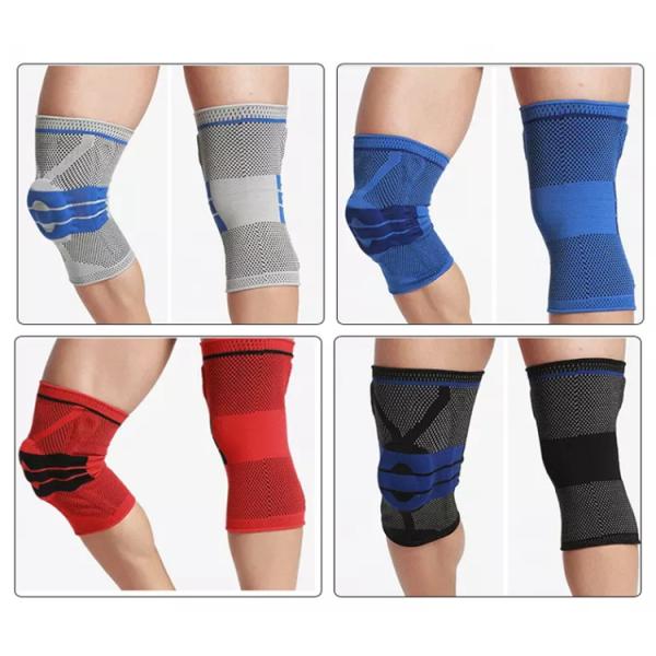 Silicon Elastic Knitted Knee Support Strap For Sport Free Sample