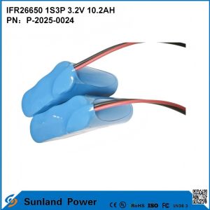IFR26650 1S3P 3.2V 10.2Ah Batteries For OEM Energy Storage Systems Power Tools