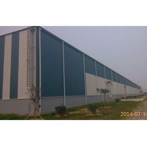 Large span low cost prefabricated engineering steel frame structure warehouse