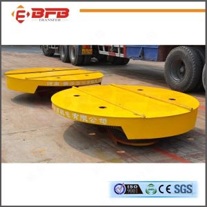 Yellow Industrial Electric Turntable , Q235 Automated Material Handling System