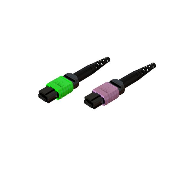Quality MPO Optical Fiber Connector Ends For Jumper  With Variety Colors In Boot wholesale