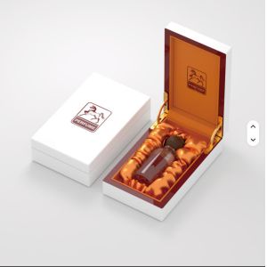 Custom Gold Stamp Printed Square Gift Box Perfume Embossed Varnishing Glossy